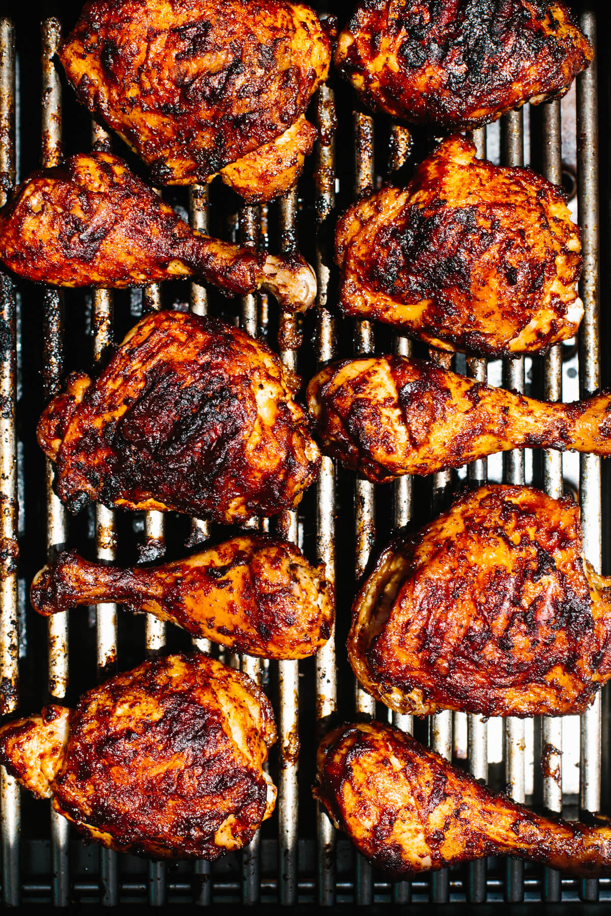 BBQ chicken on a grill