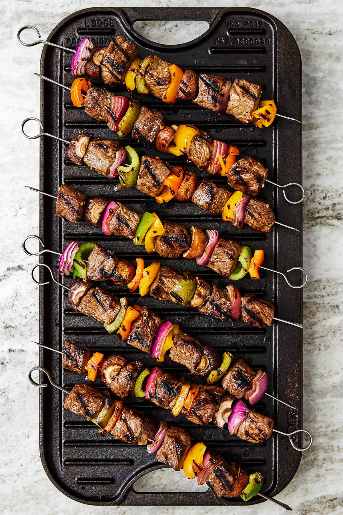 Grilling beef shish kabobs