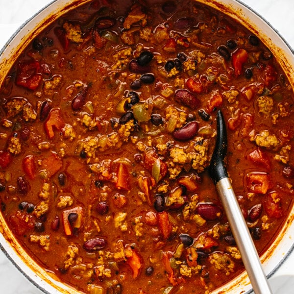 A pot of chili.