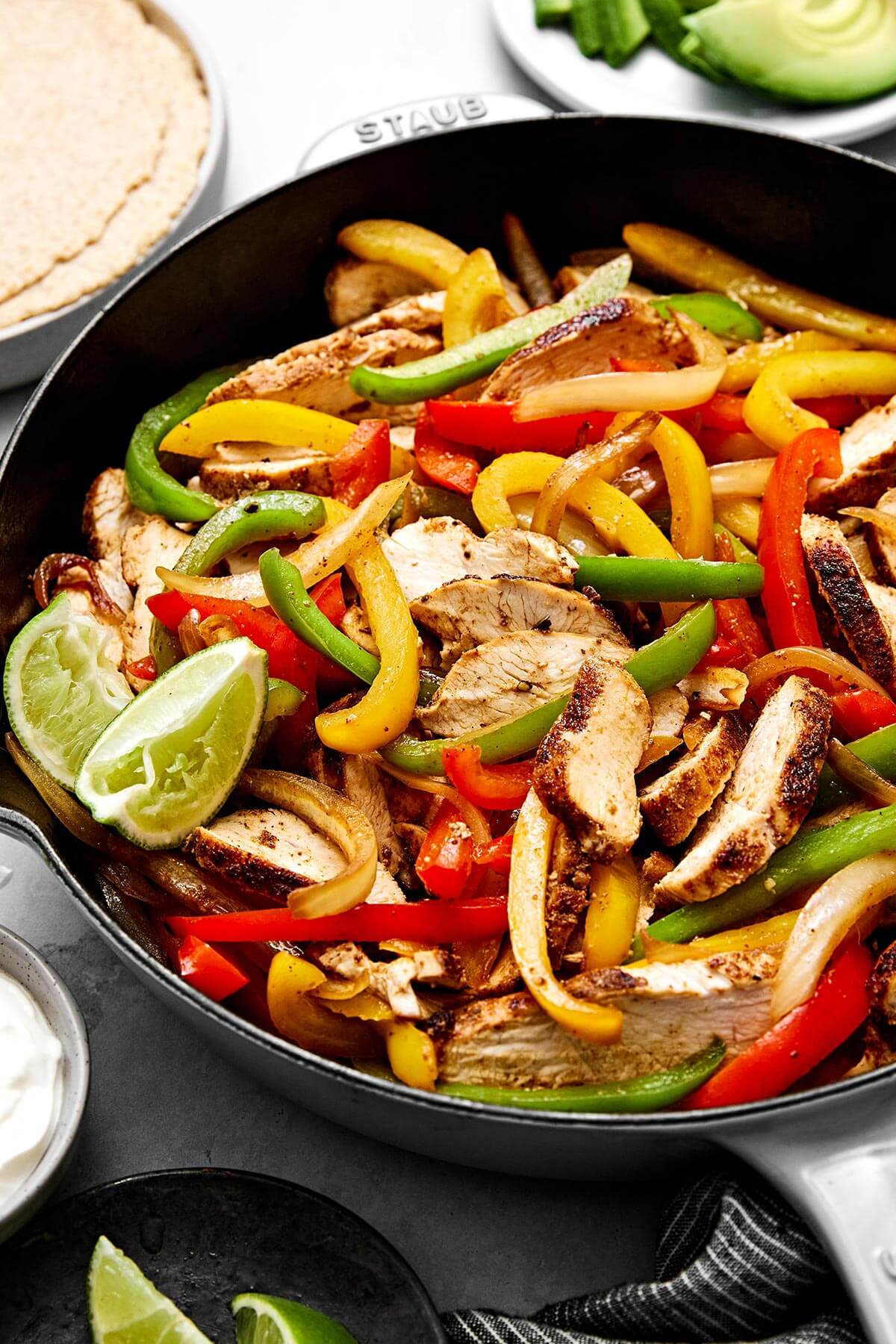 Skillet chicken fajitas.