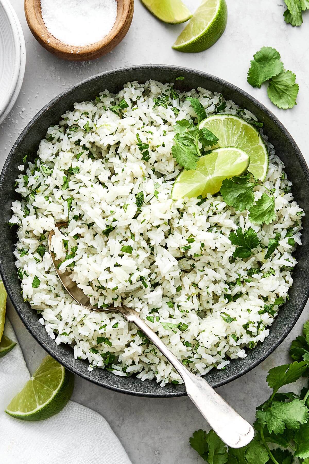 A bowl of cilantro lime rice.