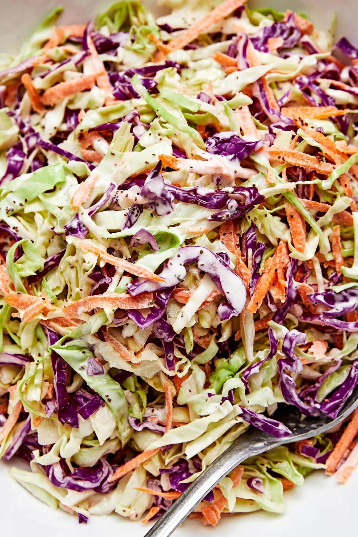 Coleslaw in a bowl.