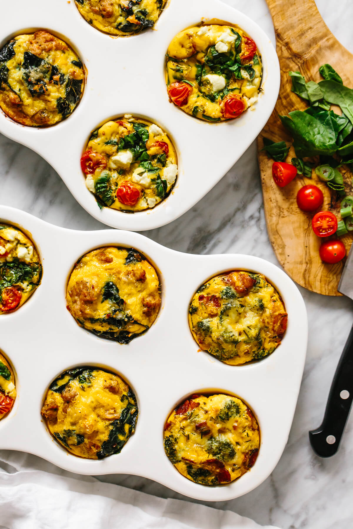 Several egg muffins.