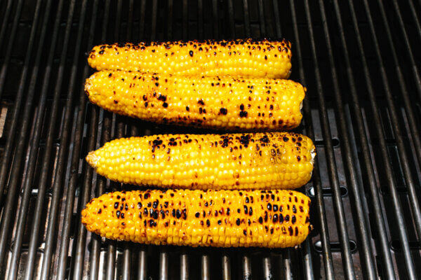 Grilling corn for corn salad