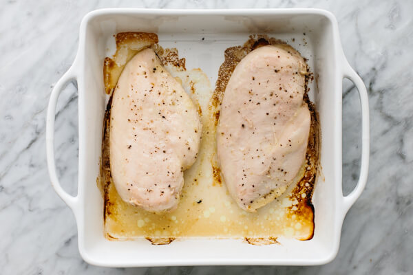 Baking chicken for mandarin chicken salad