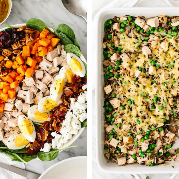 Leftover turkey salad and turkey casserole