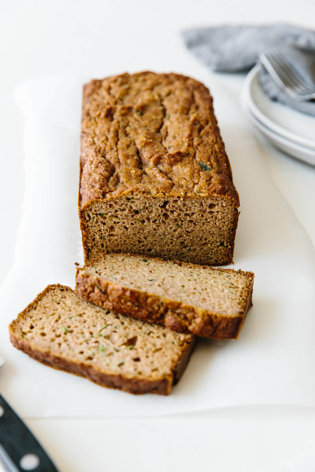 This super moist paleo zucchini bread recipe is made with almond flour, tapioca flour and coconut flour. It's gluten-free, grain-free, dairy-free and extremely delicious. 